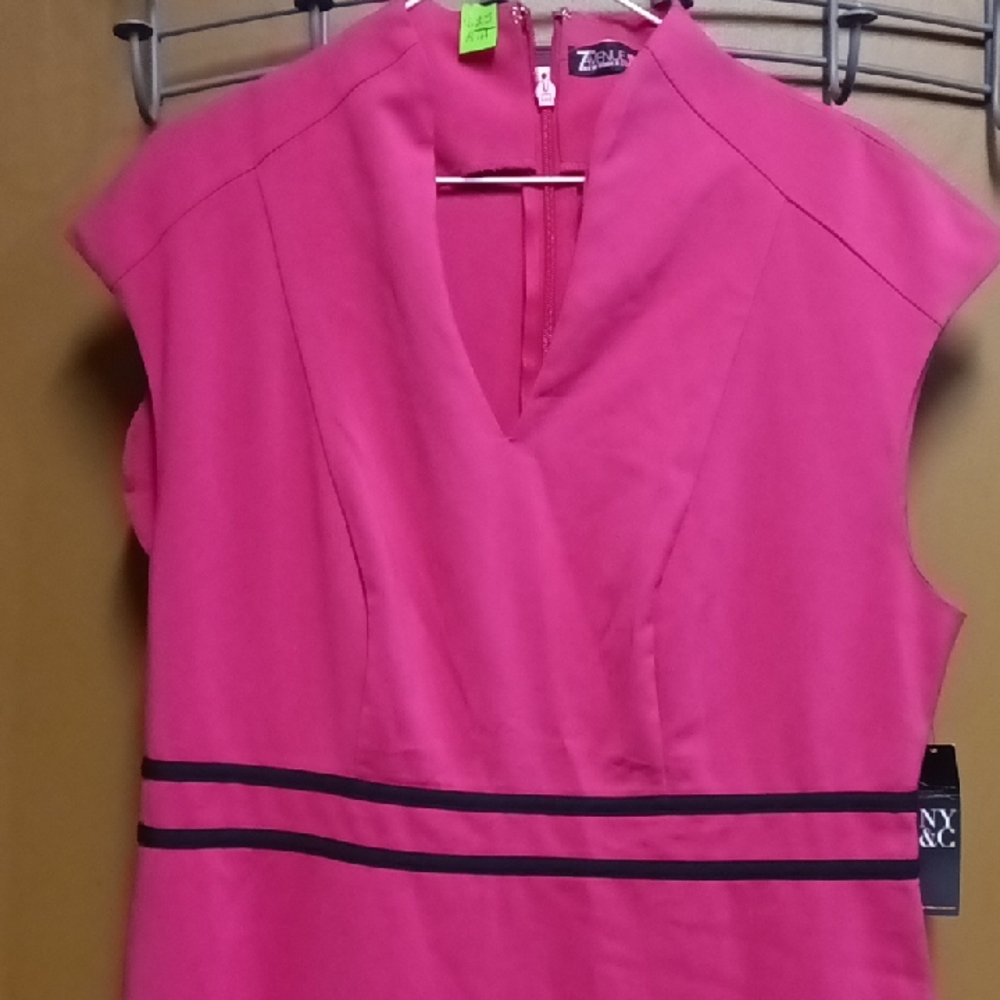 New York & Company Pink High Low Dress - Picture 3 of 7